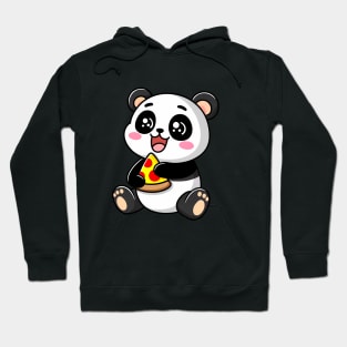 Cute Panda Bear Eating Pizza Hoodie